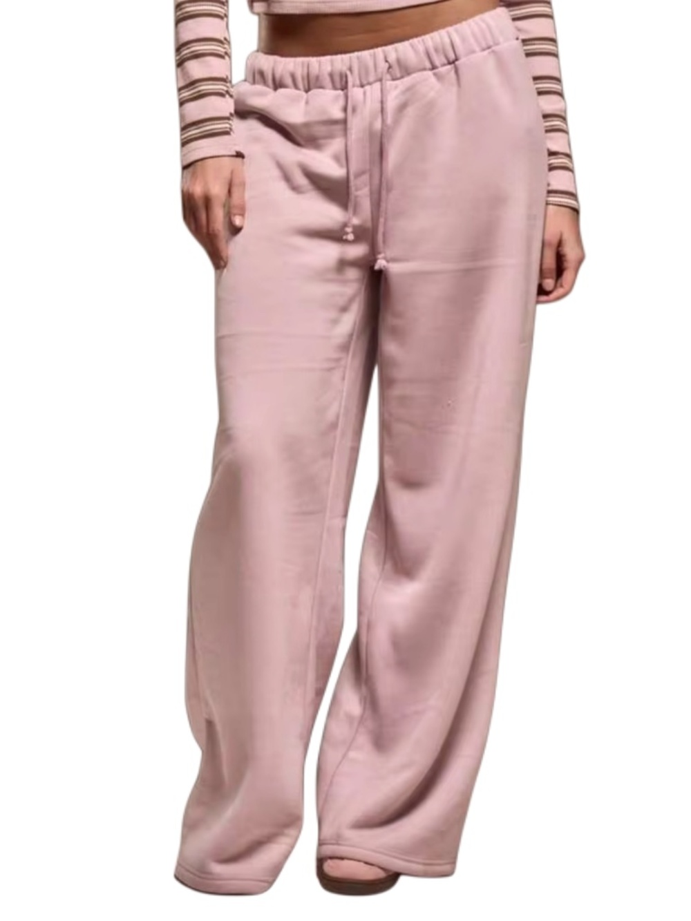 MUSERA Low Rise Drawstring Waist Wide Leg Joggers